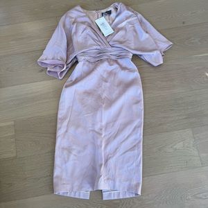 Theia satin dress NWT